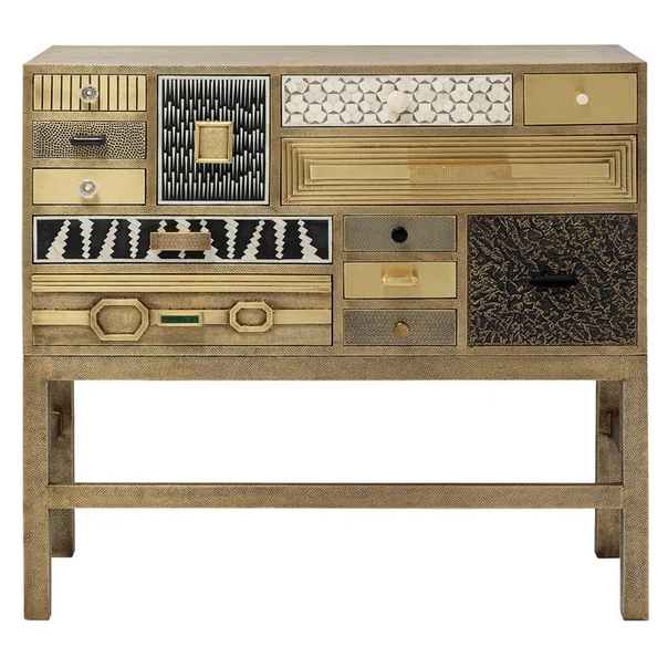 86704 Hochkommode Chalet Gold 13 Schübe