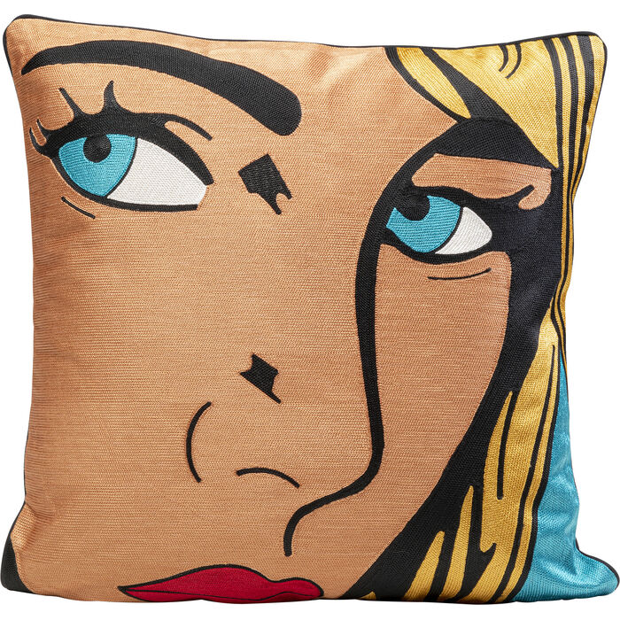 KARE-55501-700x700 Kissen Comic Lady 50x50cm