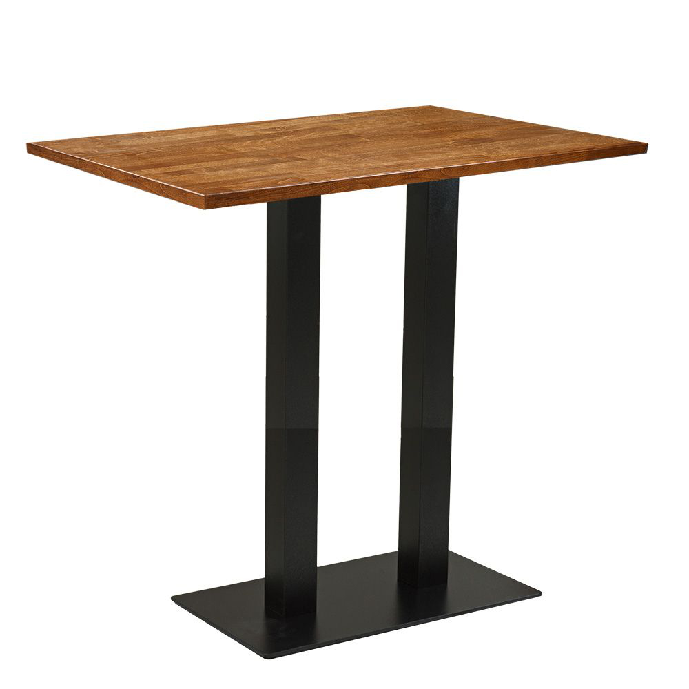 gastronomie-tischgestell-marino-tgf-h-407-_4 Tischgestell aus Metall mit zwei Säulen Anwendungsbeispiel mit Platte Massivholz 25 mm