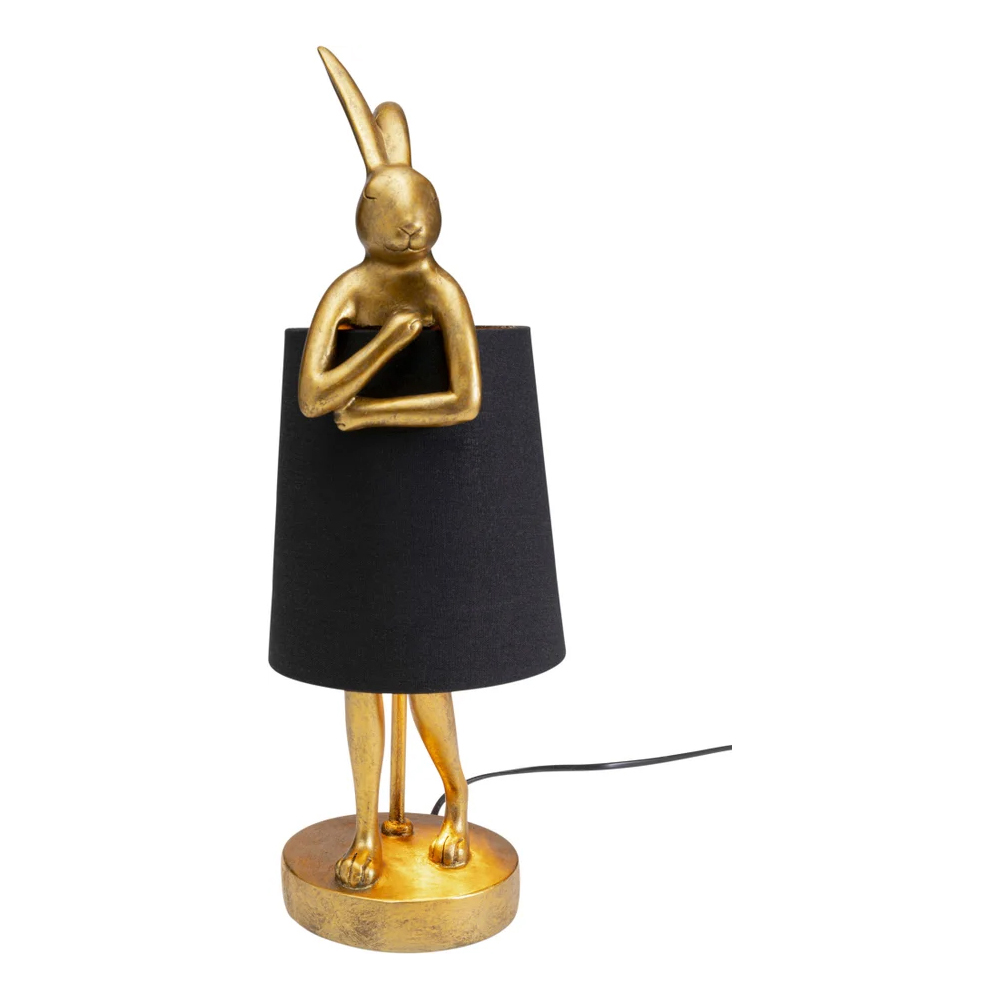 Tischleuchte Animal Rabbit Gold/Schwarz 50cm