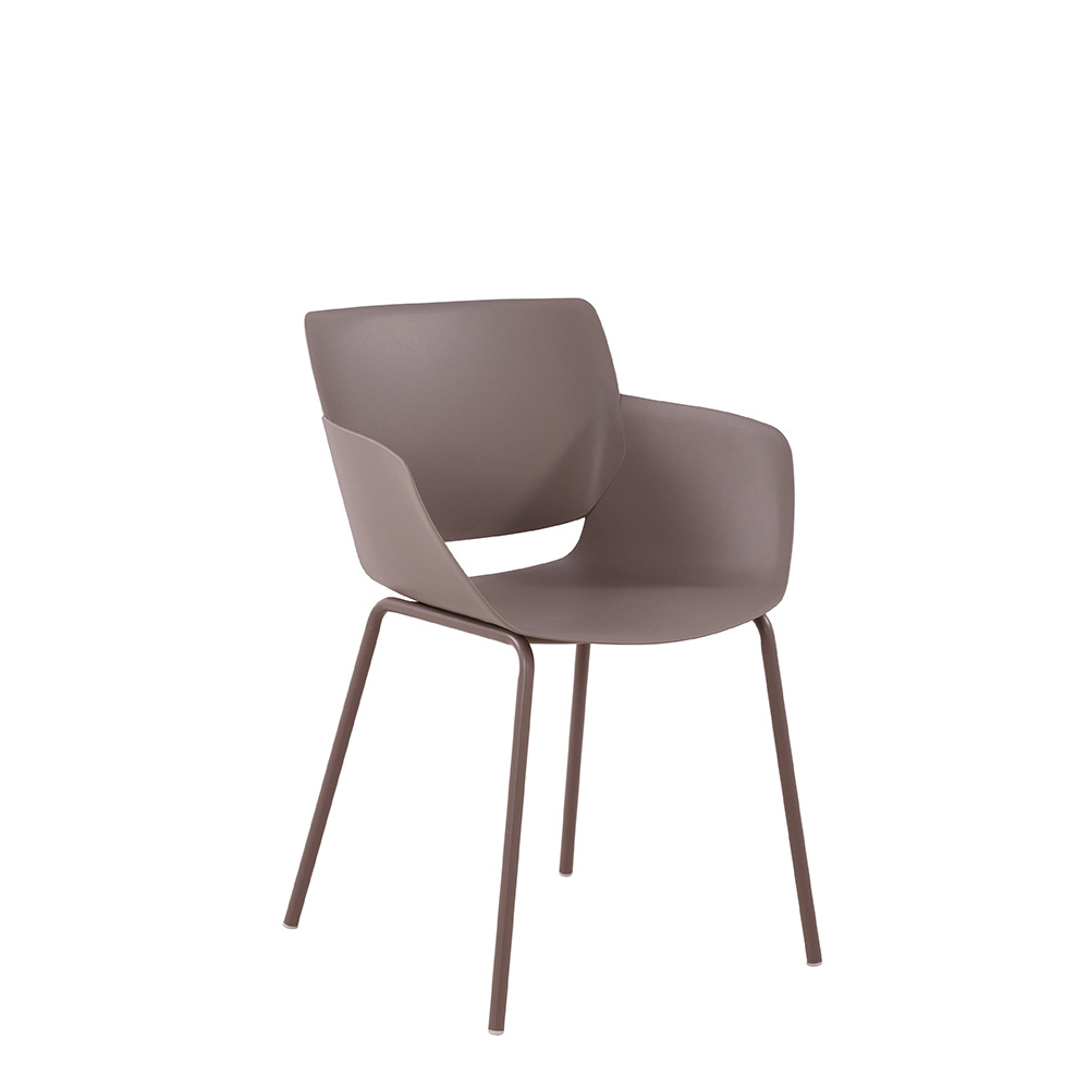 Gastronomie_Terrassenstuhl_FOMA-F863-taupe_v Kunststoffstuhl FOMA F863 Taupe