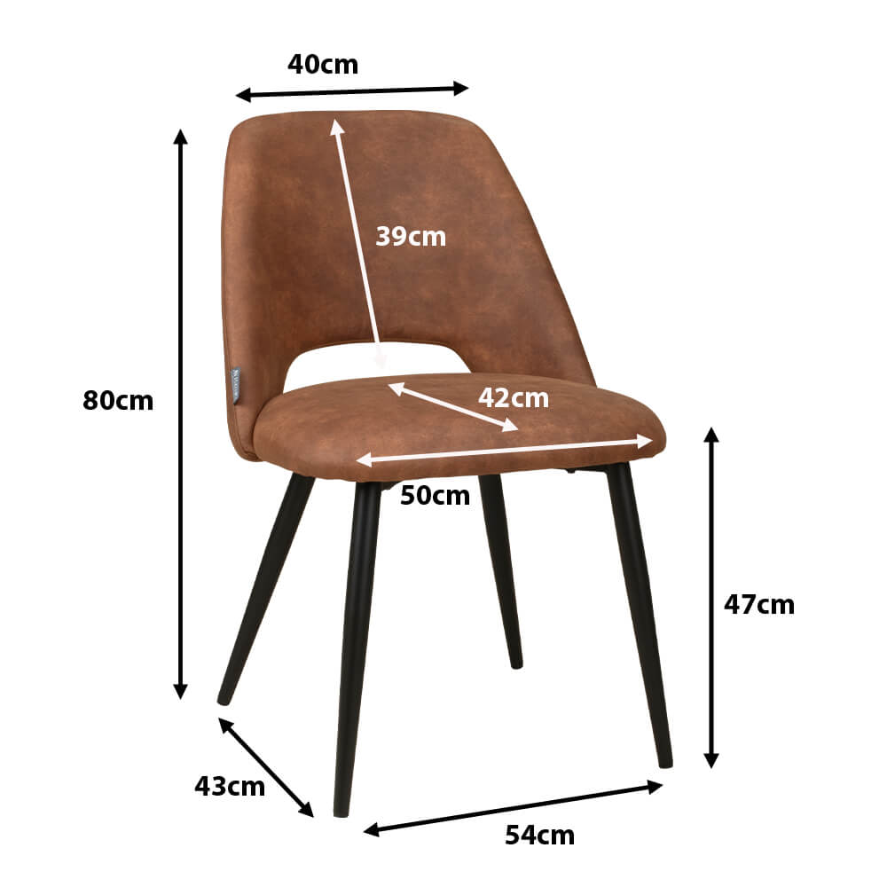 Polsterstuhl USON Yuma 42 Maße