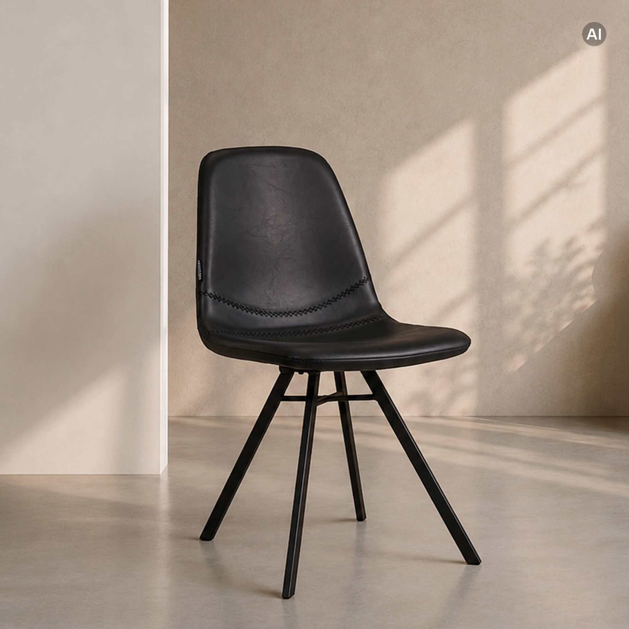Gastronomiemoebel Polsterstuhl Jones antique black - AI modified