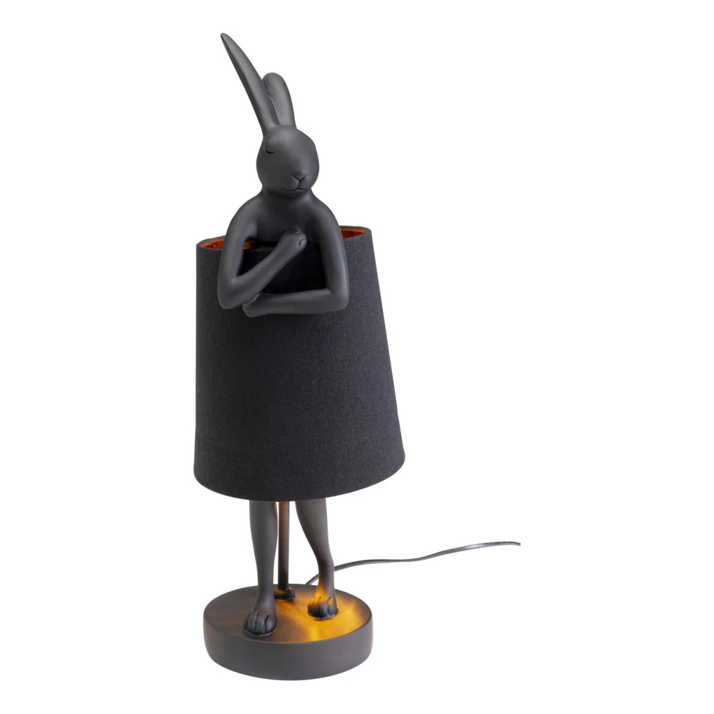 Tischleuchte Animal Rabbit Matt Schwarz 50cm