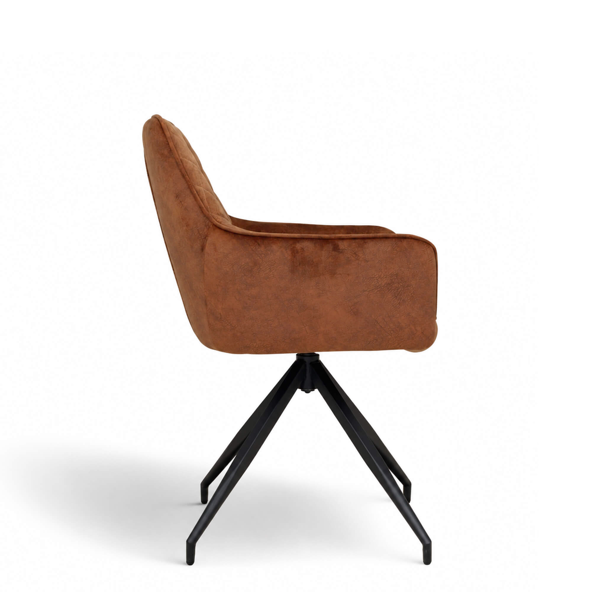 Gastronomiestuehle Polsterstuehle mit Drehgestell Lenoro Marble 300 Velour - Seitenansicht