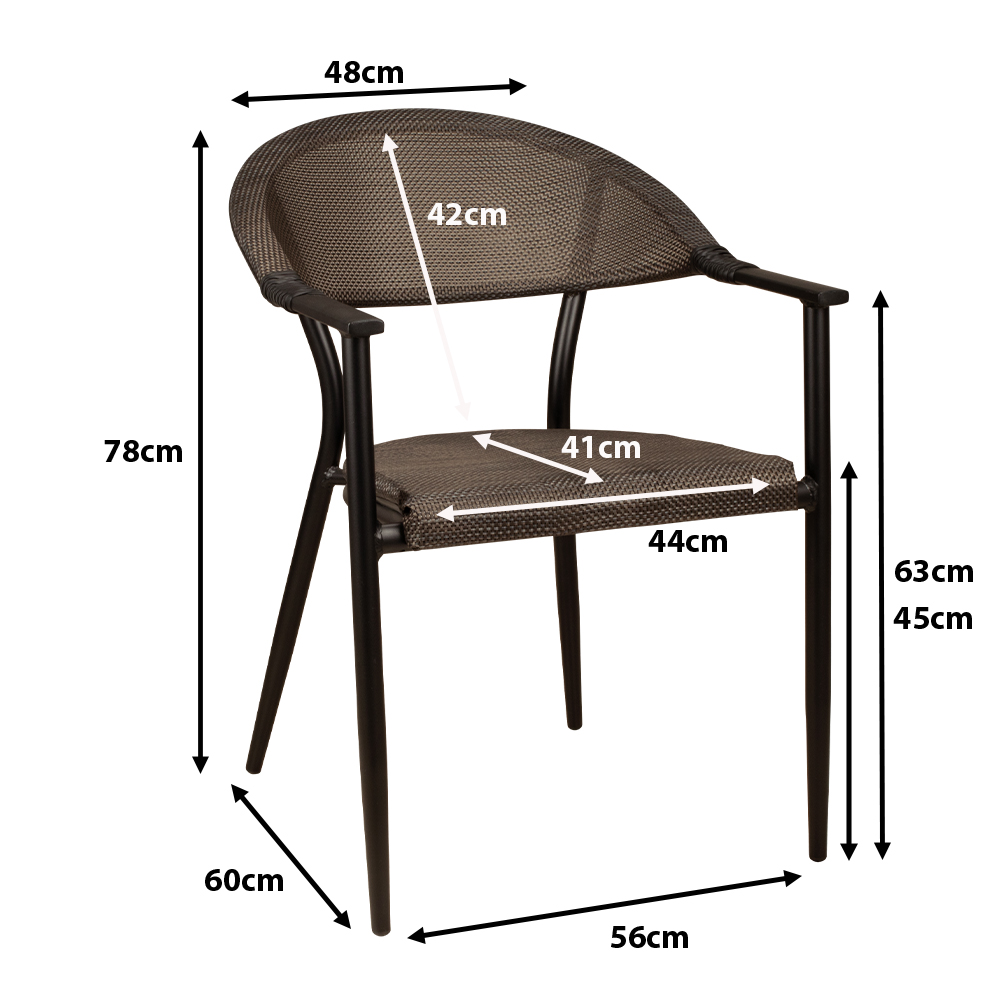 Outdoorstuhl Spinaro Classic Maße