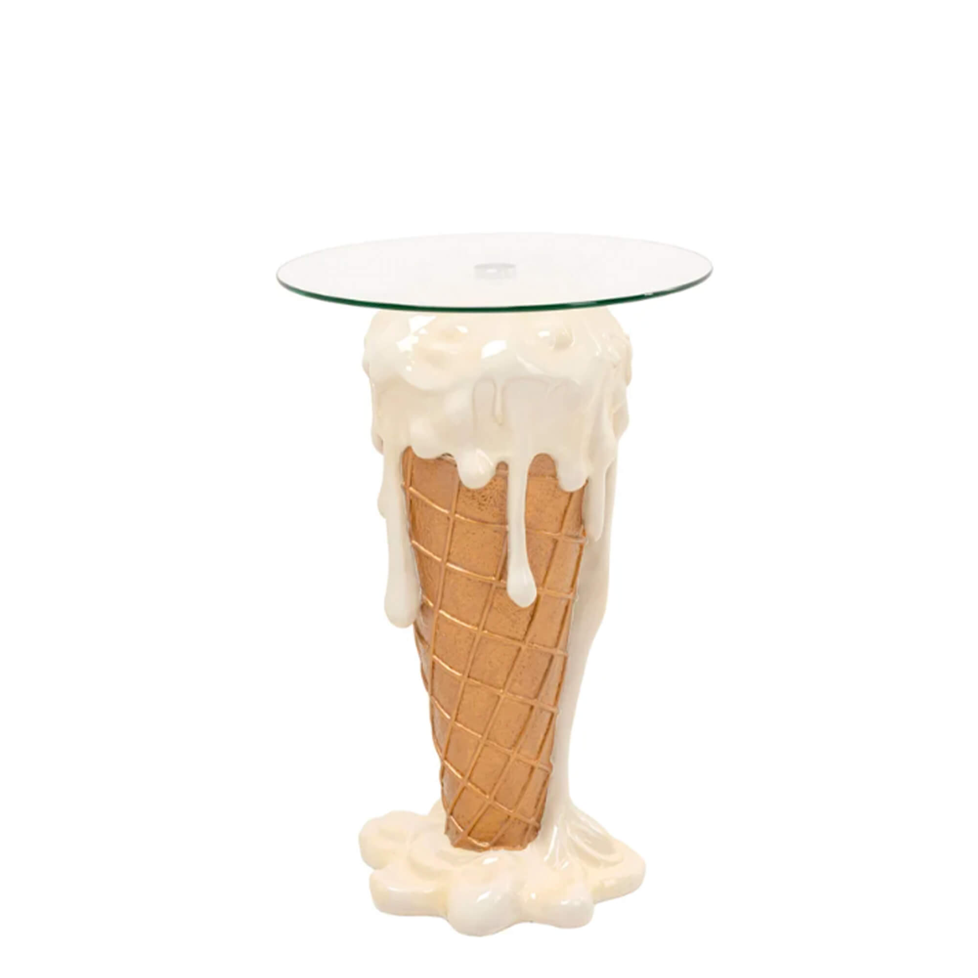 Bistrotisch für die Gastronomie Vorderansicht in einem weißen Raum Icecream Vanilla