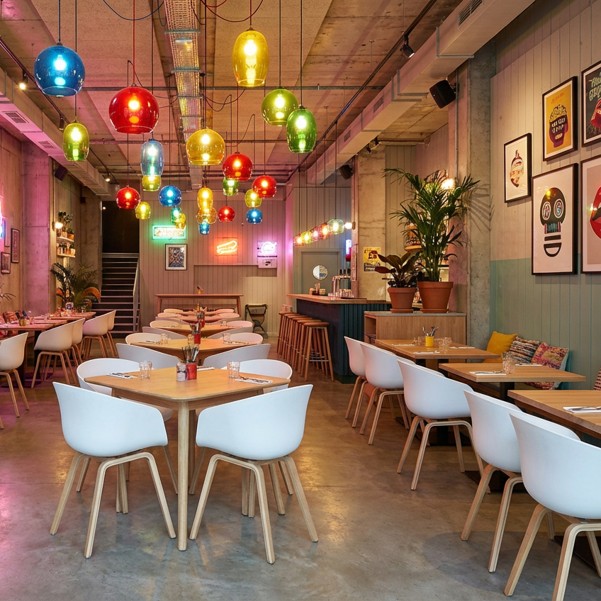 Gastronomiestuhl Polsterstuhl Bentato Arm - Milieubild Restaurant