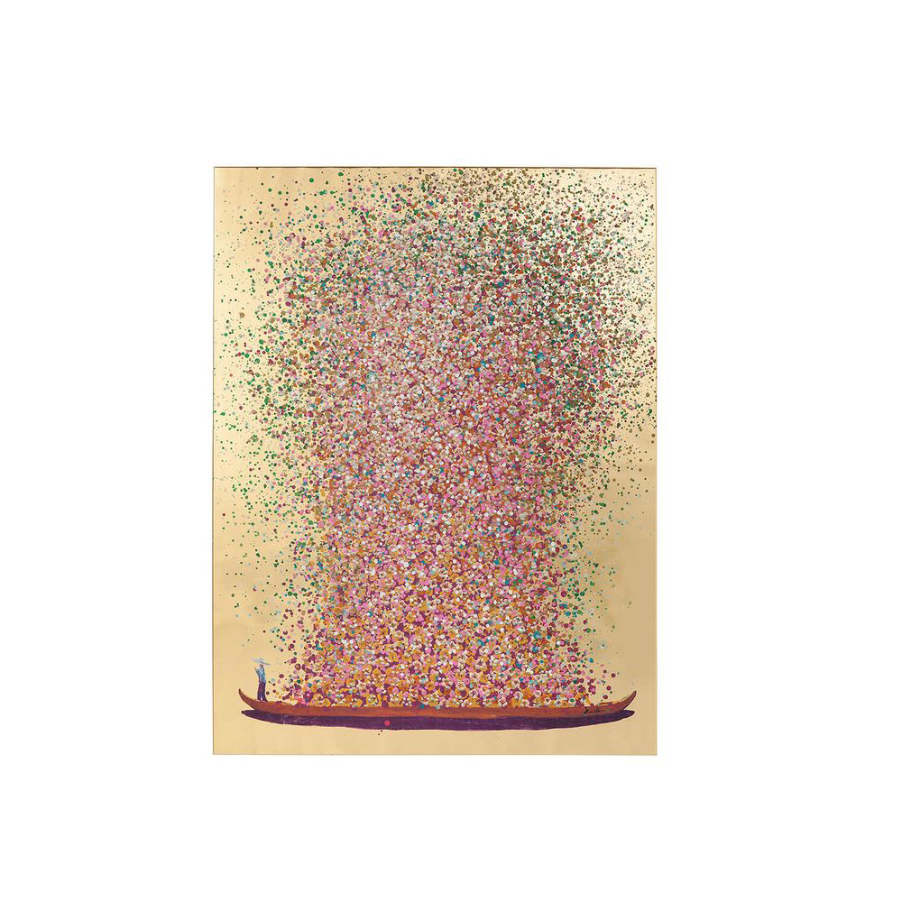 65740 Bild Touched Flower Boat Gold