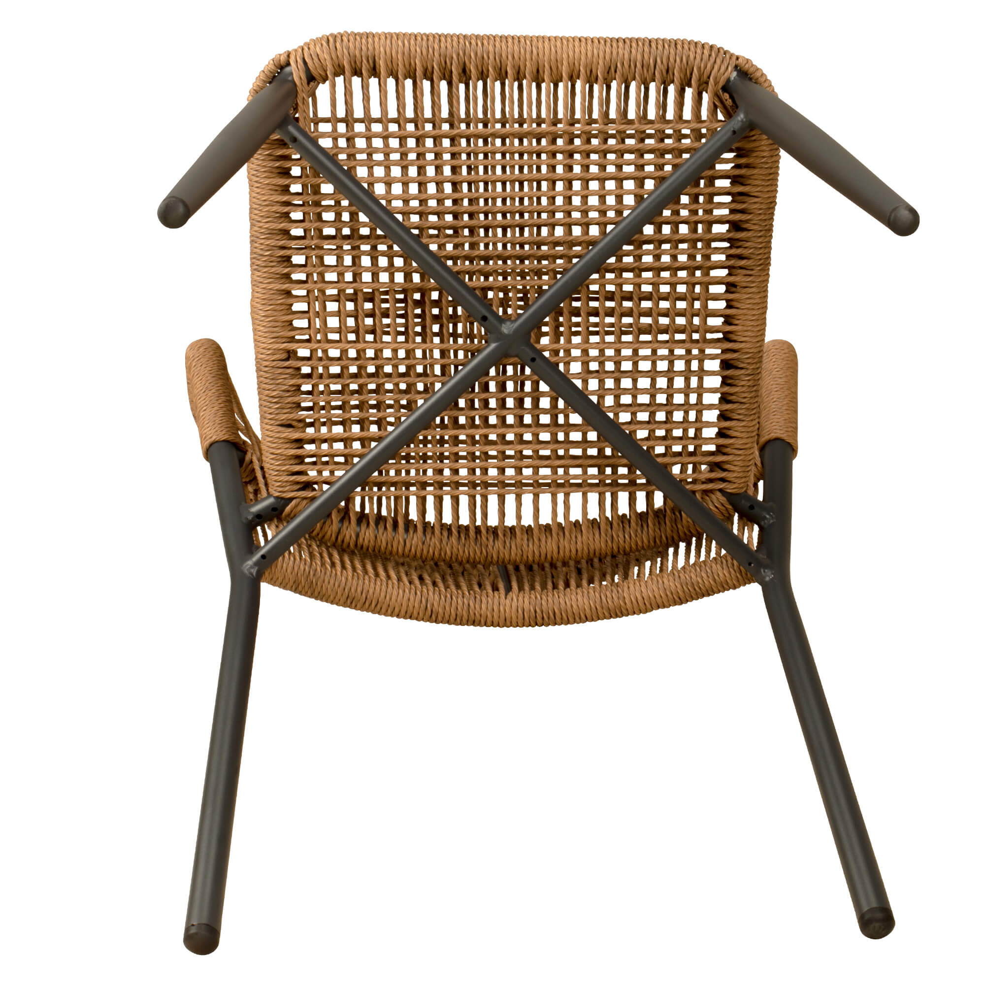 Elefino Natur Outdoorstuhl mit Geflecht – Detail Gestell