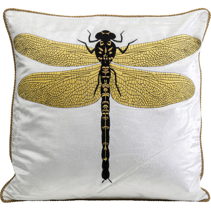 KARE-55241-700x700 Kissen Glitter Dragonfly Weiß 40x40cm