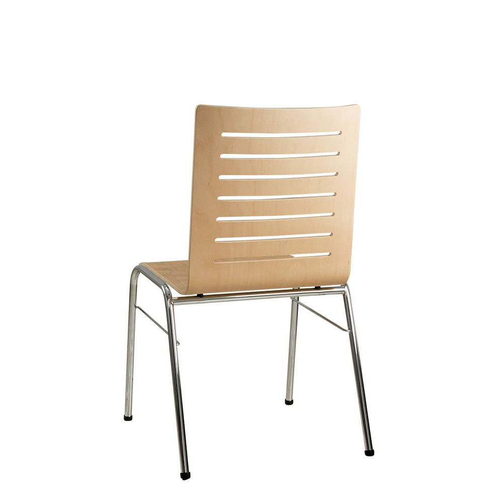 Konferenzstuhl Eruno-400, verchromtem Metallgestell, stapelbar Rückansicht