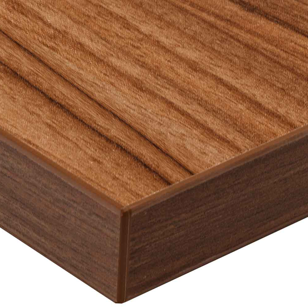 Nussbaum_hell_PG1_40mm_Ausschnitt 40mm HPL beschichtet Tischplatte