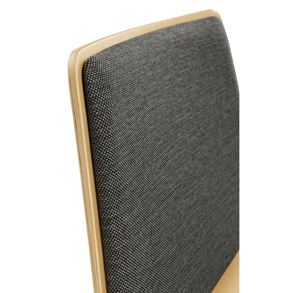 Konferenzstuhl Eruno-220 mit Sitz und Rückenpolster, verchromtem Metallgestell, stapelbar Braun Detailansicht Rückenpolster