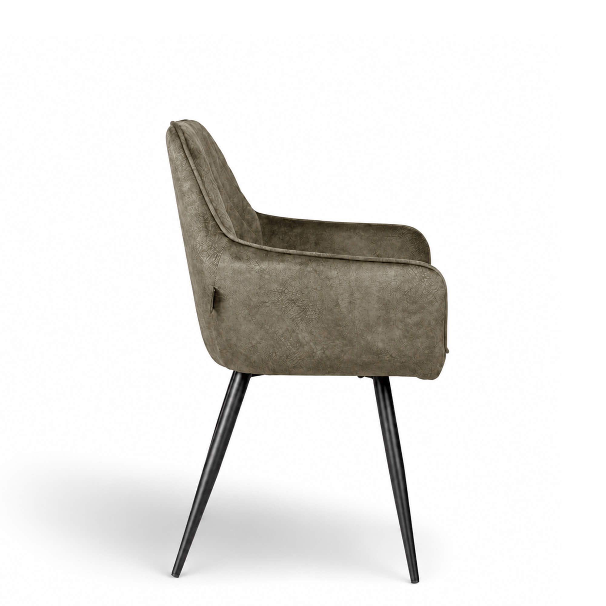 Gastronomiestuehle Polsterstuehle mit 4-Bein Lenoro Marble 104 Velour - Seitenansicht