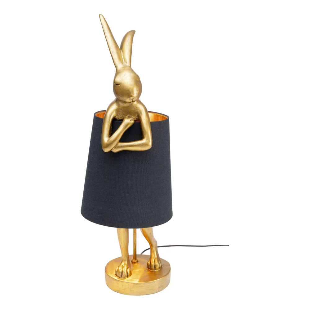 Tischleuchte Animal Rabbit Gold/Schwarz 68cm