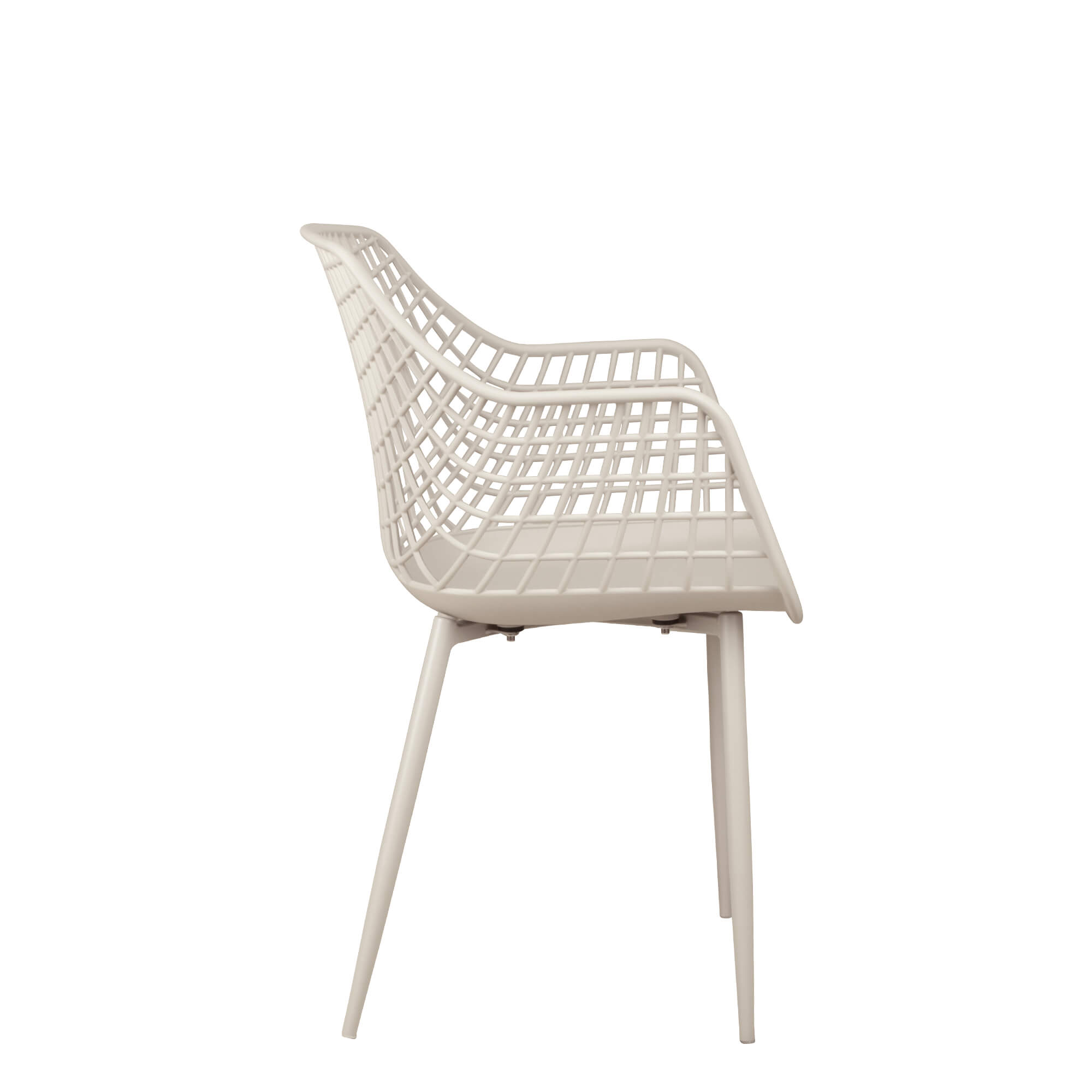 Gastronomiestuhl Outdoor Foma 1692 light-grey - Seitenansicht