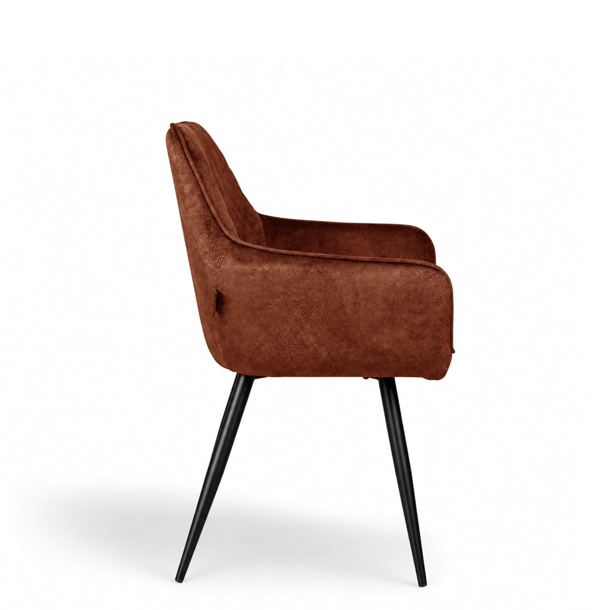 Gastronomiestuehle Polsterstuehle mit 4-Bein-Gestell Lenoro Marble 300 Velour - Seitenansicht