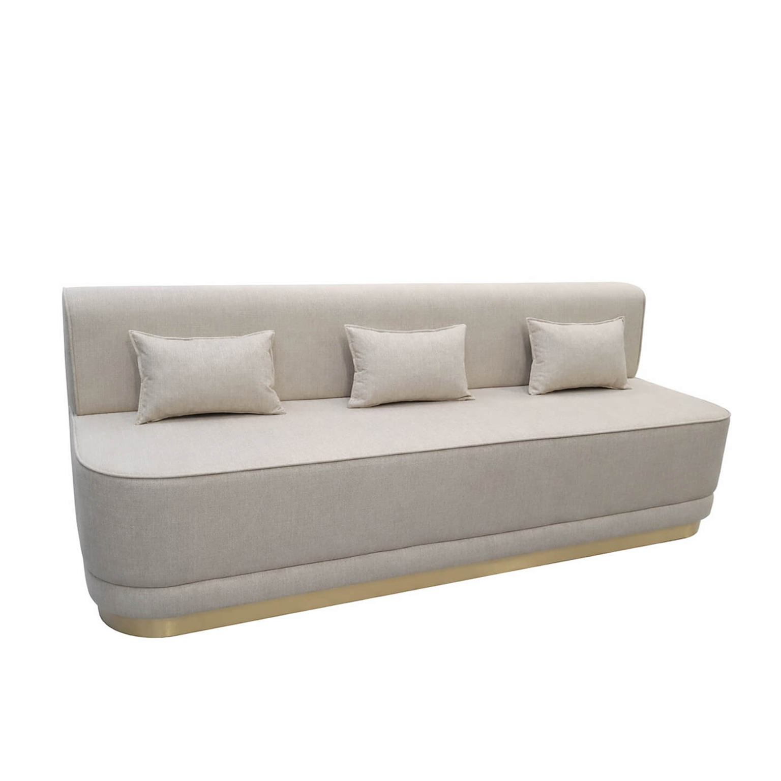 vollpolsterbank_gastronomie_E-101_vorderansicht Vollpolsterbank E-101 mit Dekokissen – Vorderansicht