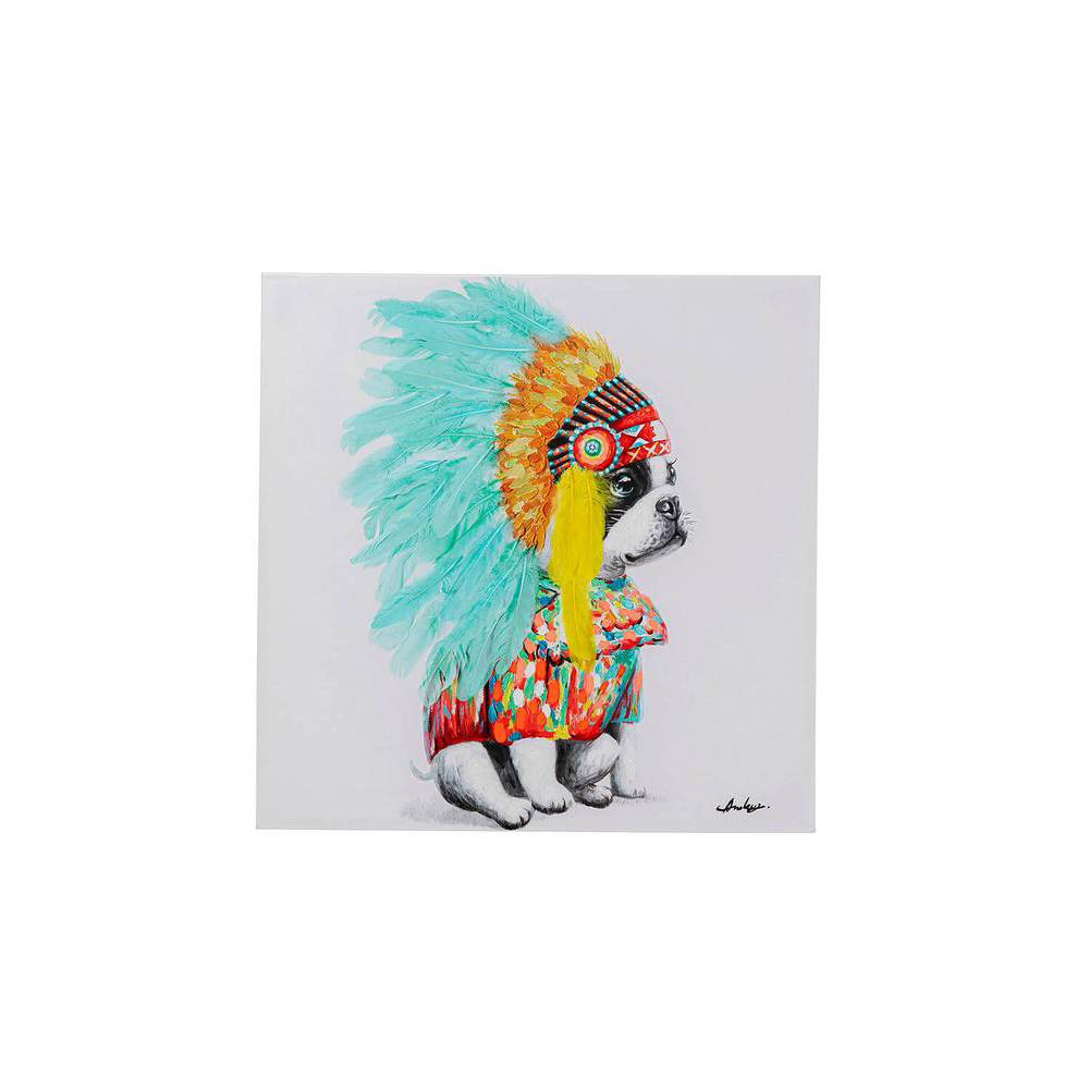 53160 Leinwandbild Headdress Dog