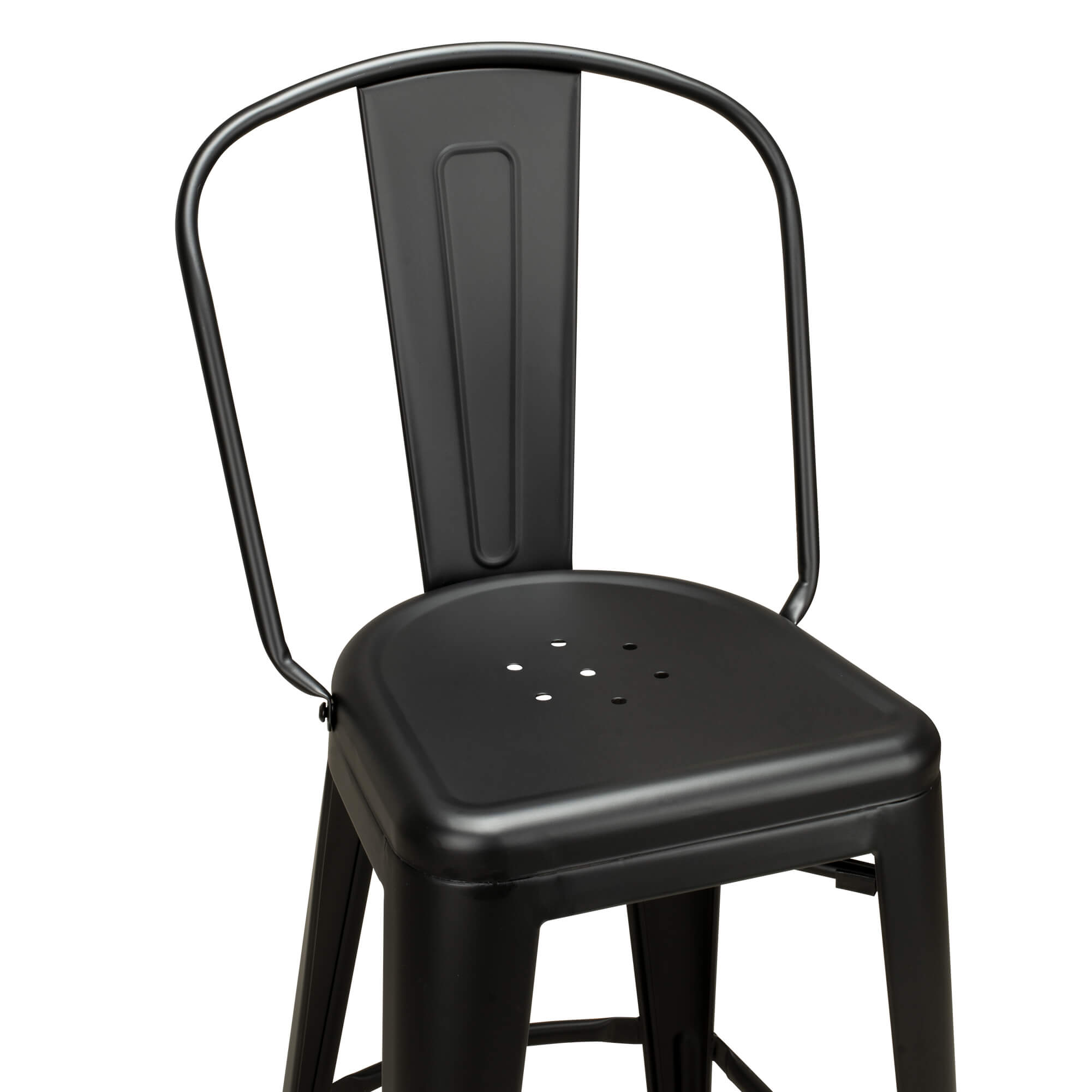 Gastronomiestuehle Industrial Design Barhocker Toxor RL Bar schwarz - Sitzflaeche und Rueckenlehne