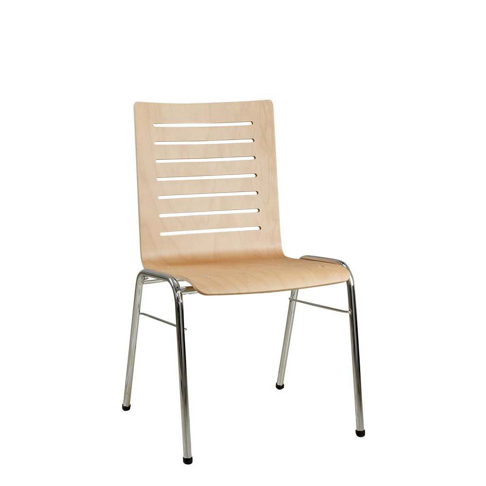 Konferenzstuhl Eruno-400, verchromtem Metallgestell, stapelbar