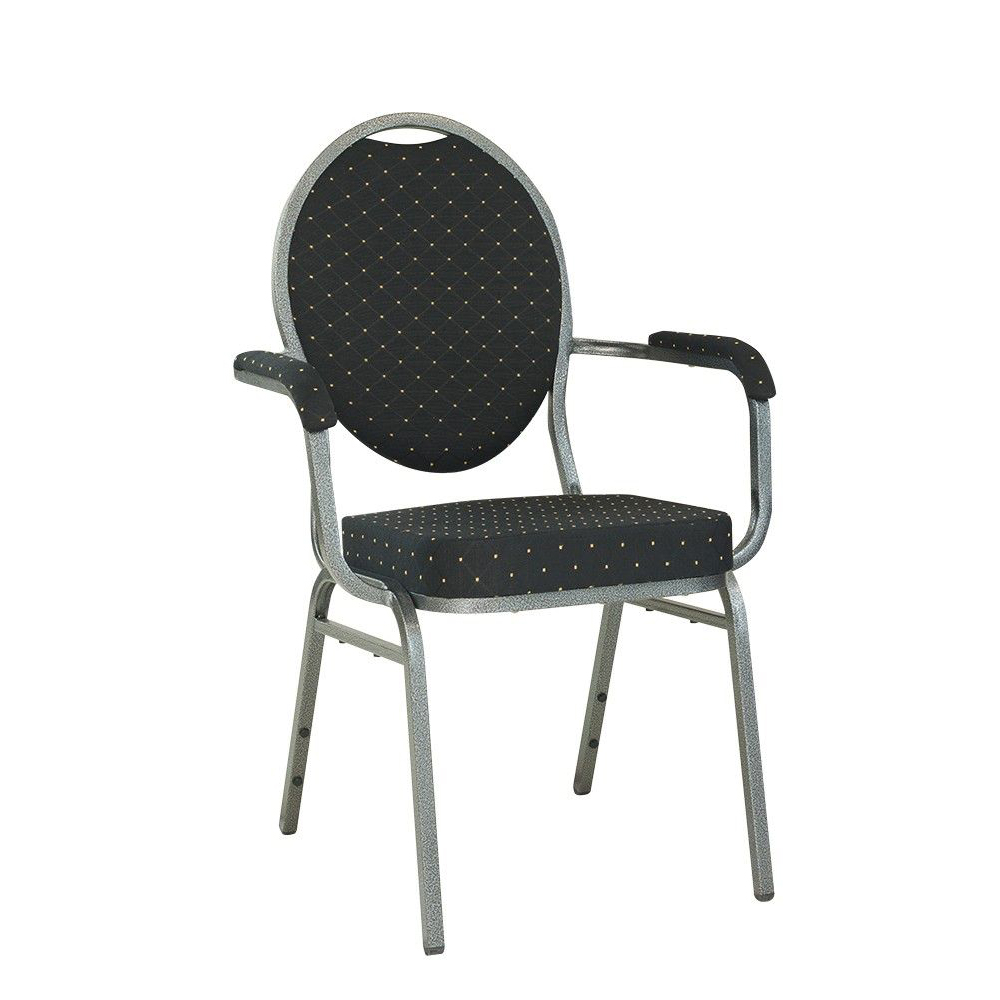 Dekor: Hammerschlag Anthrazit/Bezug: Schwarz mit Punkten