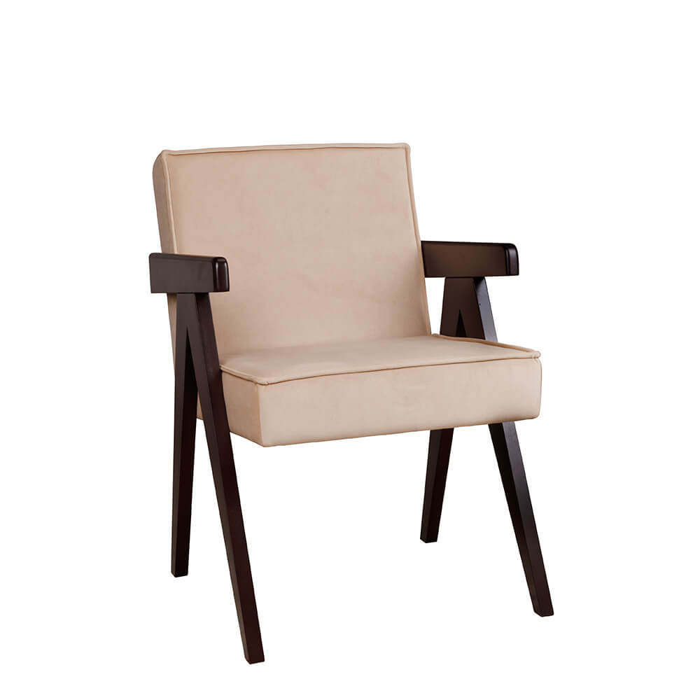 Gastronomiesessel Adis aus Buchenholz im Midcentury-Look