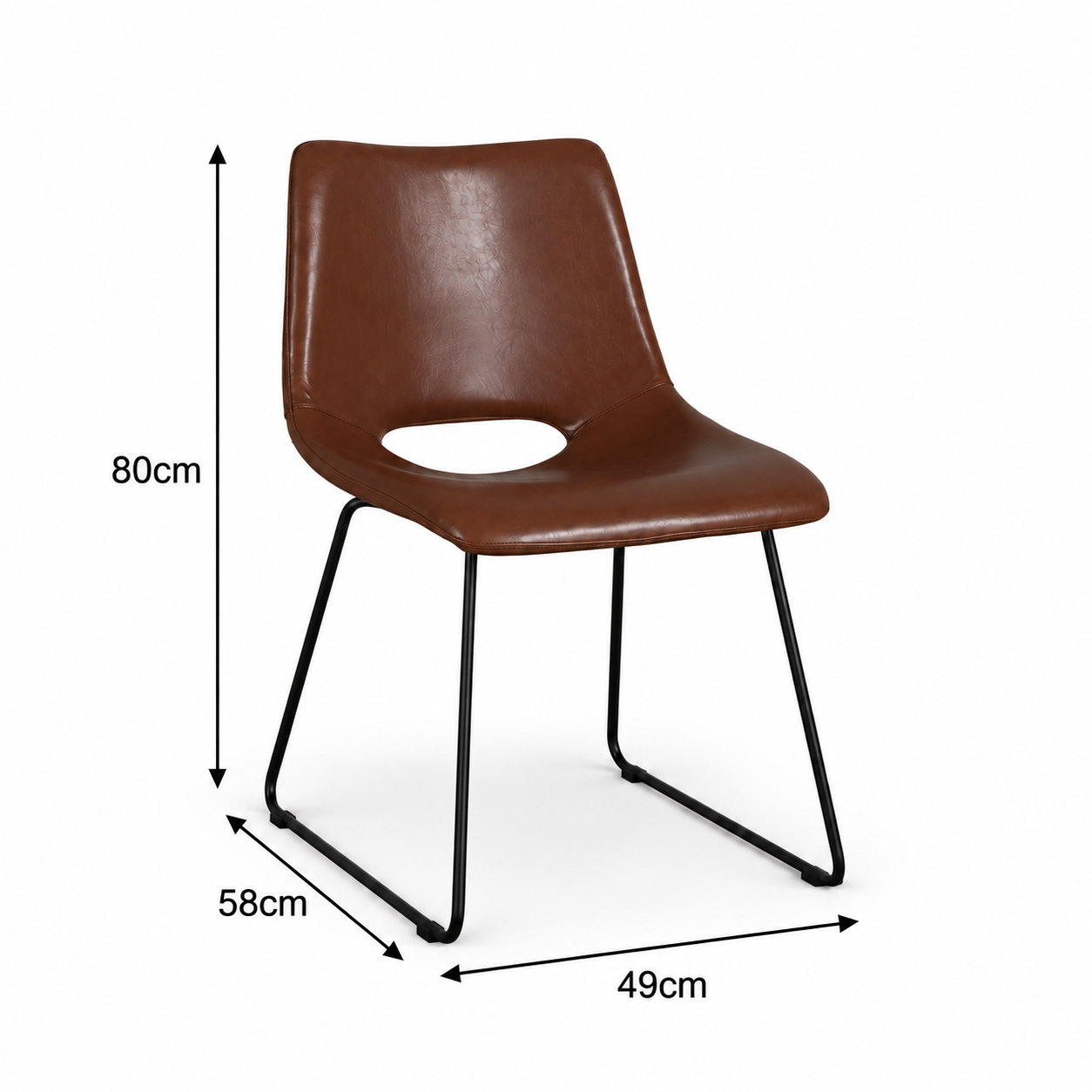 Polsterstuhl Cupa Brown Ma?e