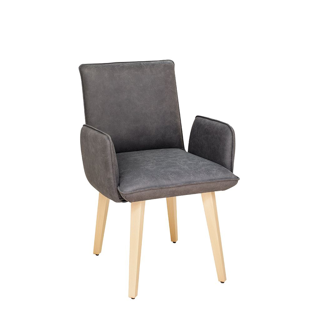 Viseta-Arm_PBN1_Bulus_09_vorne_2_1000px Beine: Buchenholz │ Beizton: Buche natur │ Bezug: Bulus 09