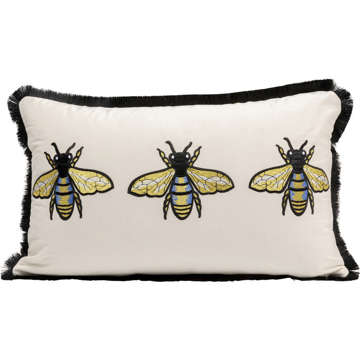 KARE-56819-700x700 Kissen Bees Weiß 50x30cm