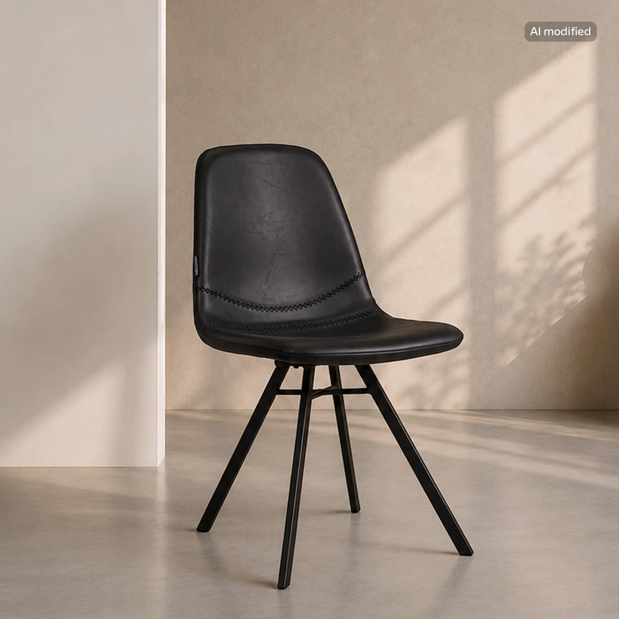 Gastronomiemoebel Polsterstuhl Jones antique black - AI modified