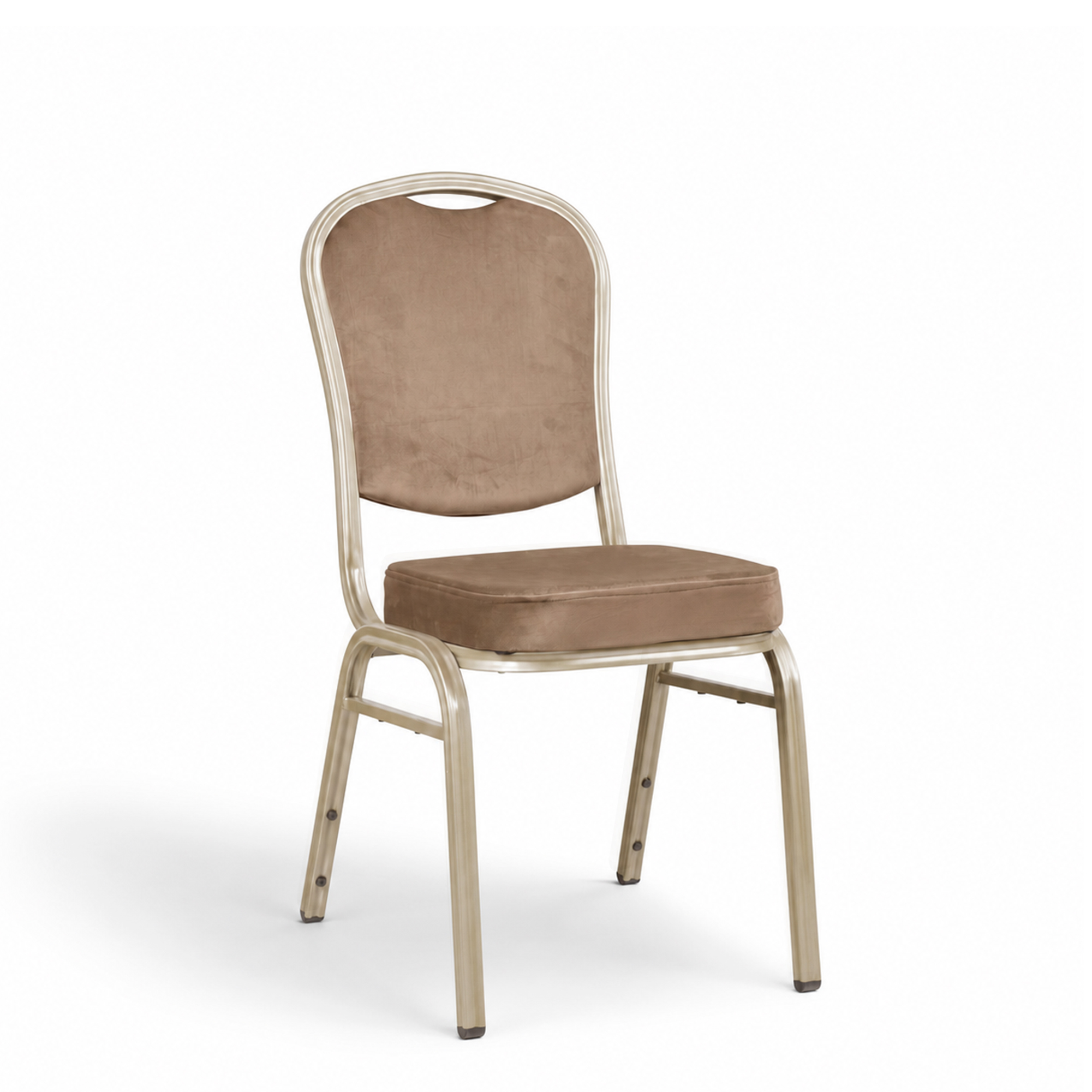 Gastronomiestuehle Metallstuehle Plaza 101 Champagner Bluvel 40 - Vorderansicht