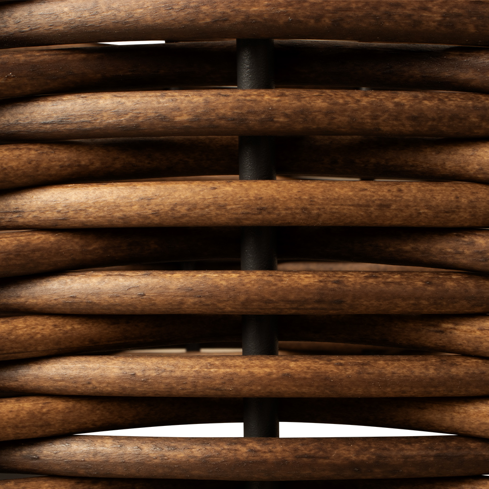 Orkney Natur Outdoorstuhl mit Armlehnen und Geflecht – Geflecht