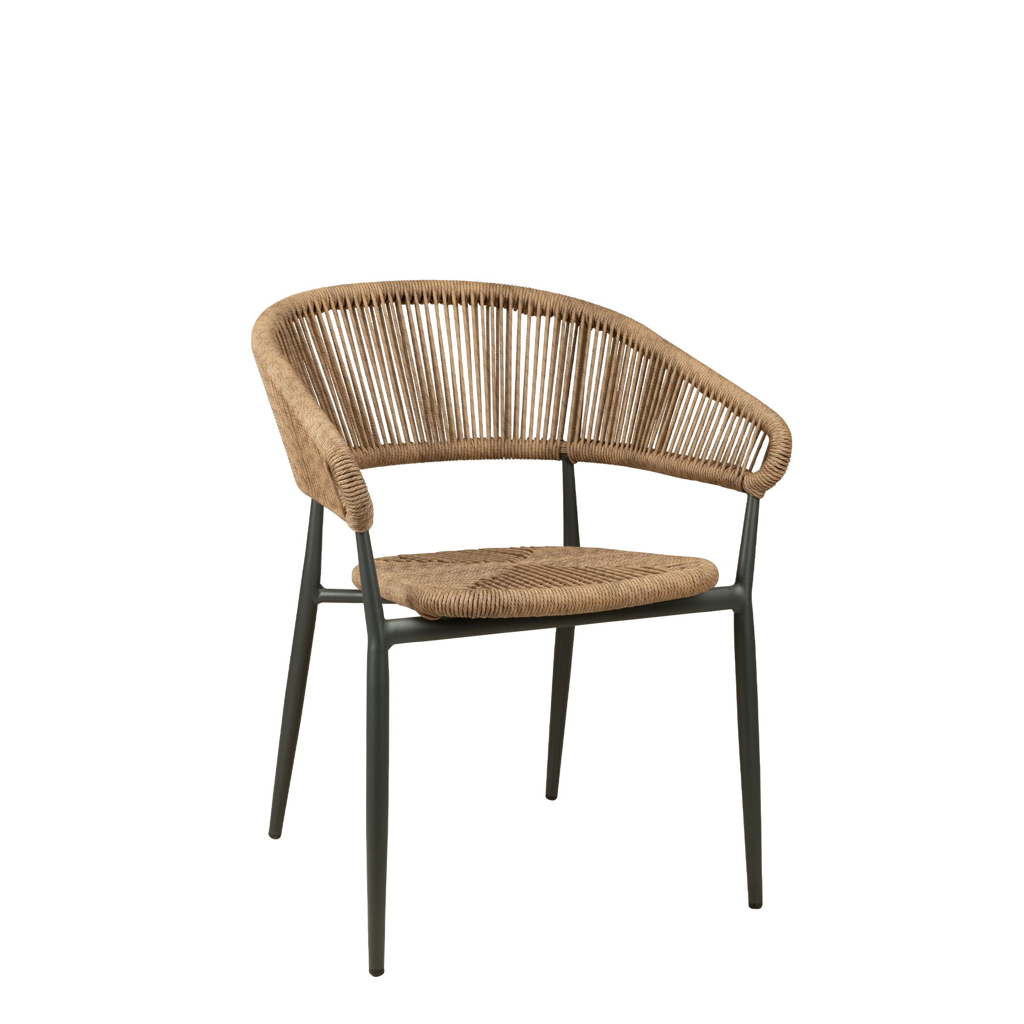 Jacora wheat Outdoorstuhl mit Geflecht – Vorderansicht