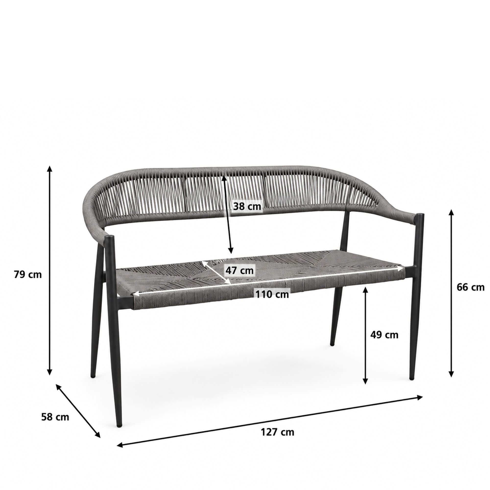 Outdoorbank Spidano X Duo Grey Ma?e