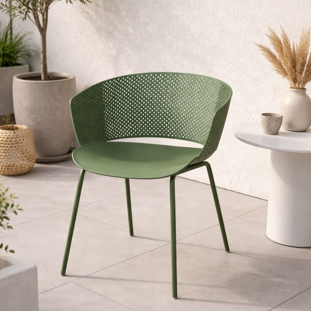 Gastronomiestuhl Outdoor Foma-F832 green - Milieubild Einzeln