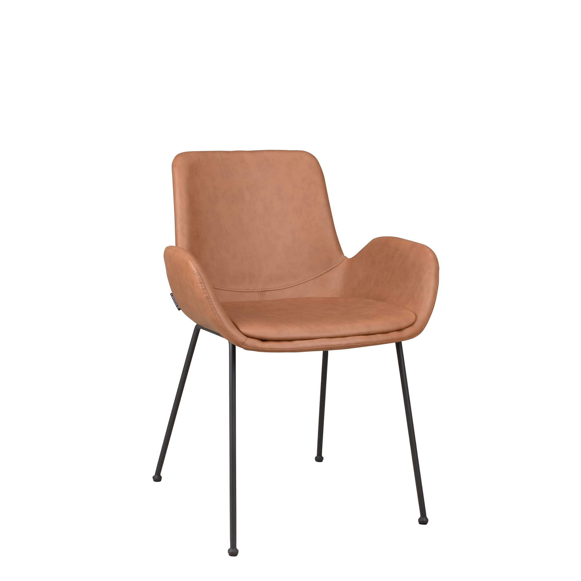 Rito Arm Brown Vollpolsterstuhl für Gastronomie – Vorderansicht