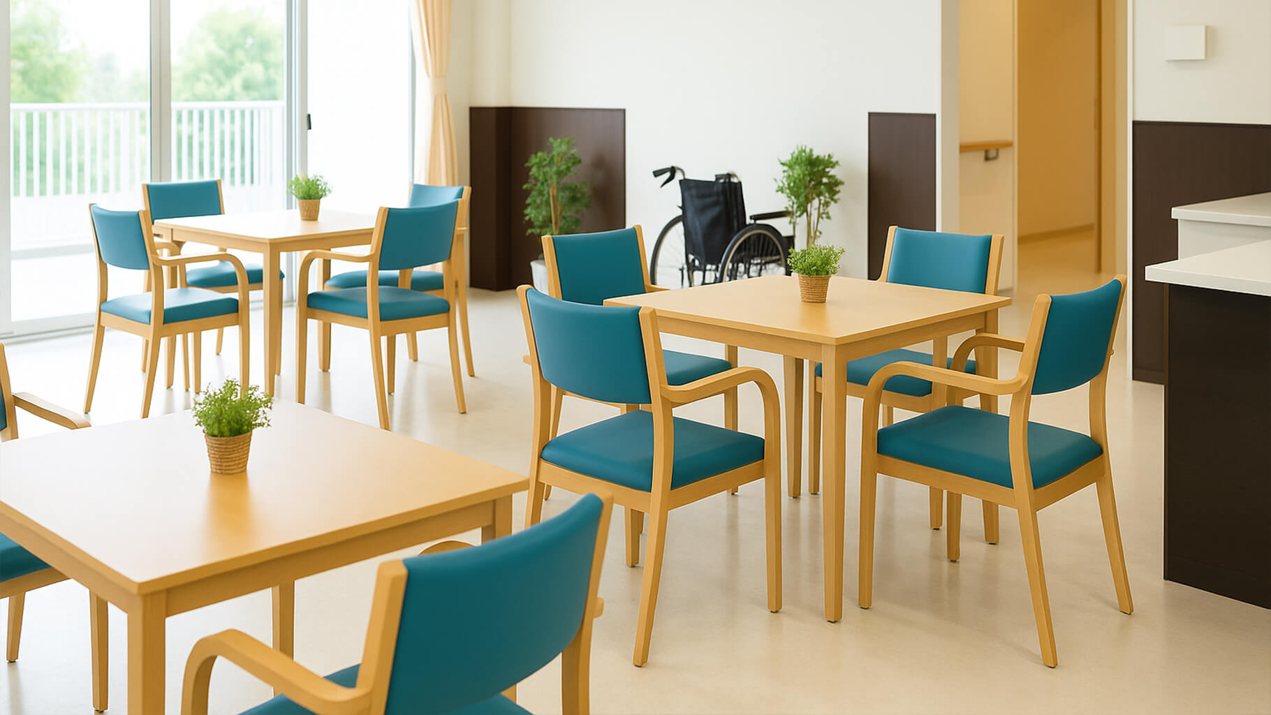 Tische und Stühle für Pflegeheime