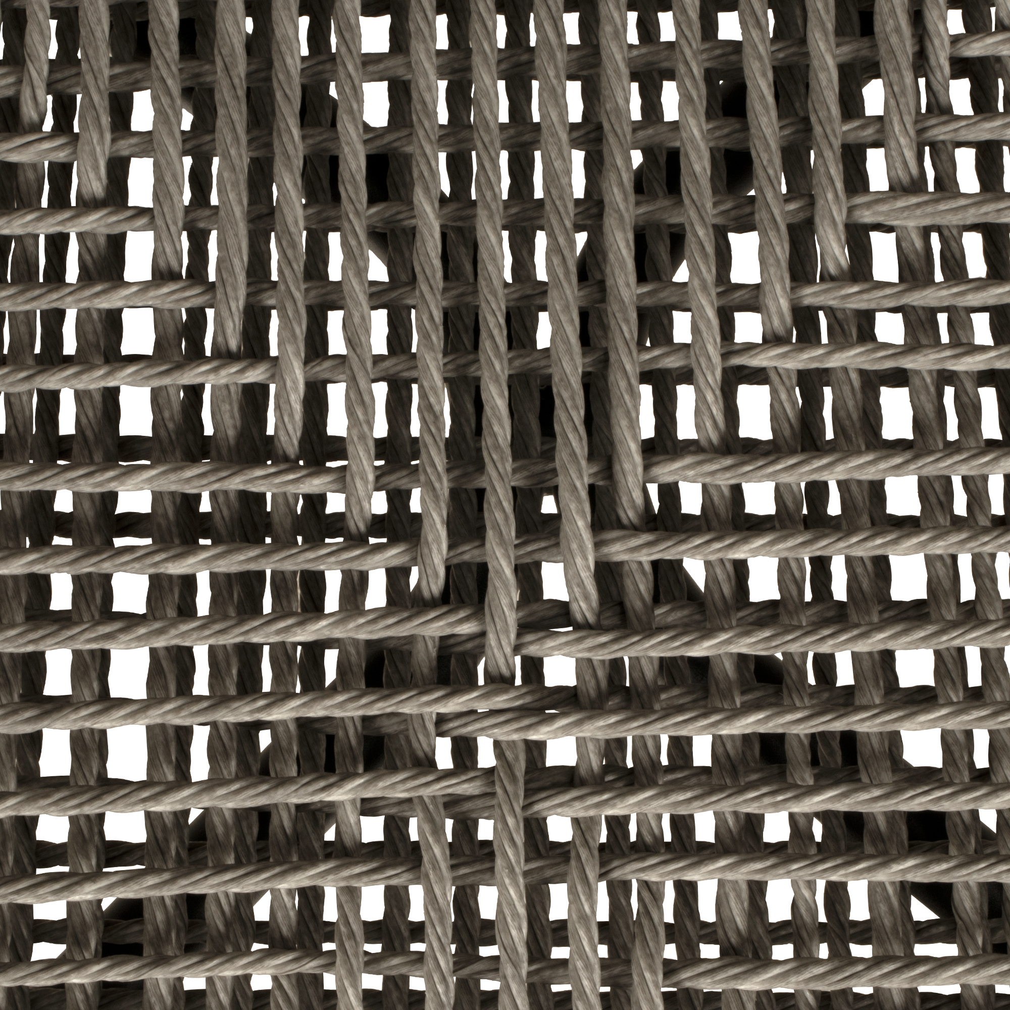 Jacora Silver-Grey Outdoorstuhl mit Geflecht – Detail Geflecht