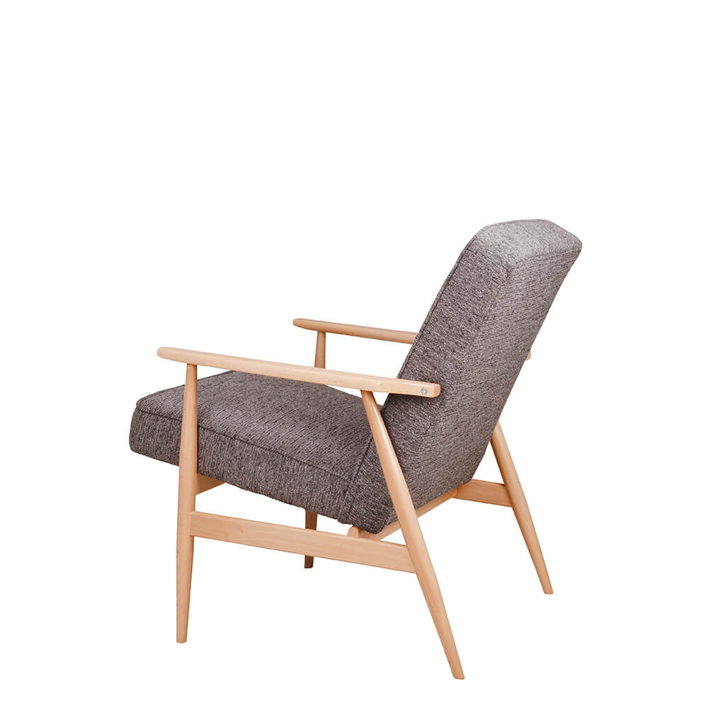 Loungesessel Valara aus Buchenholz mit gepolsterter Sitzfläche