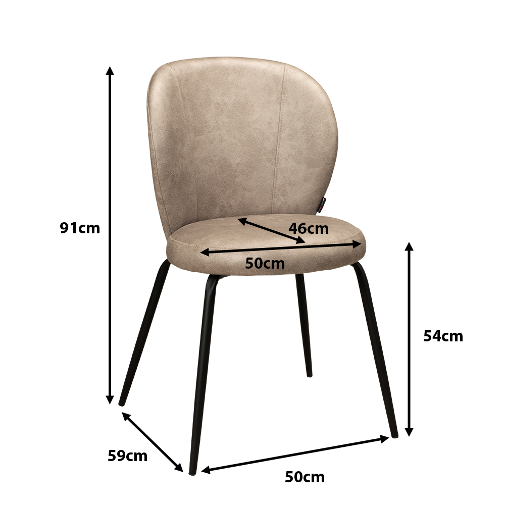 Vollpolsterstuhl Salvado Torrero-803 Maße