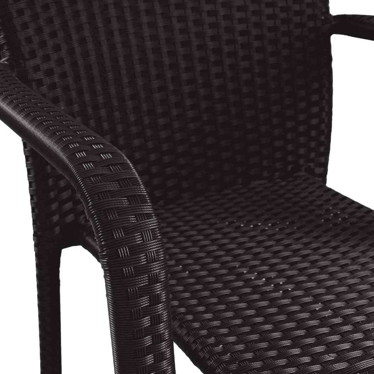 Gastronomiestuhl_Terrassenstuhl_Basato_black_seagrass_detail