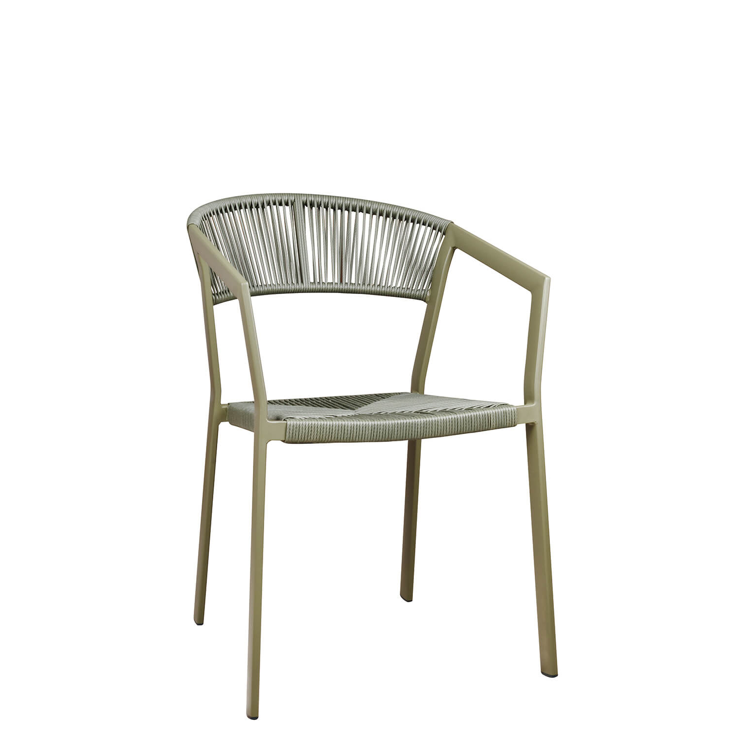 Gastronomie-outdoor-stuhl-Sponto_X_Green_vorne Sponto-X Green Outdoorstuhl in schräger Frontansicht – modern, stapelbar, UV-beständig für Gastronomie