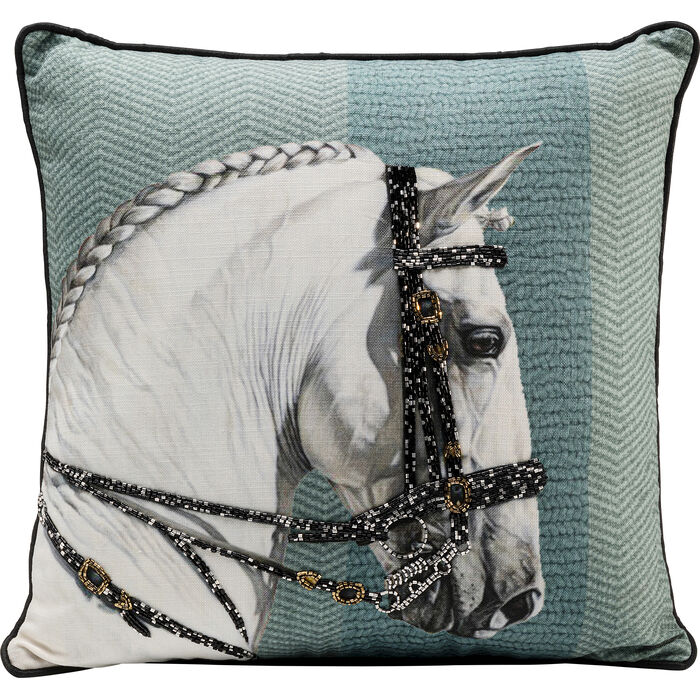 KARE-57266-700x700 Kissen Show Horse Head 45x45cm