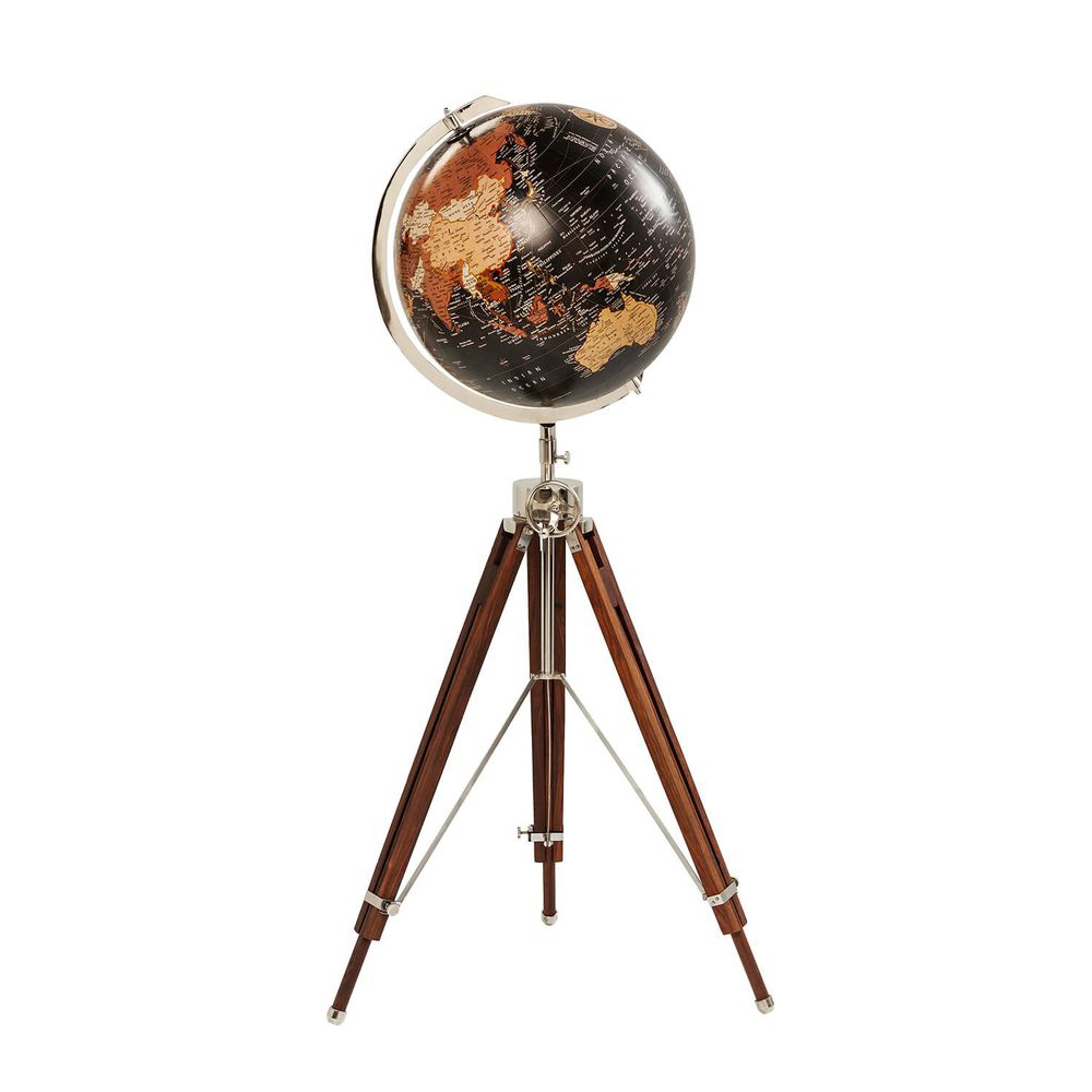 Deko Globus Earth Schwarz