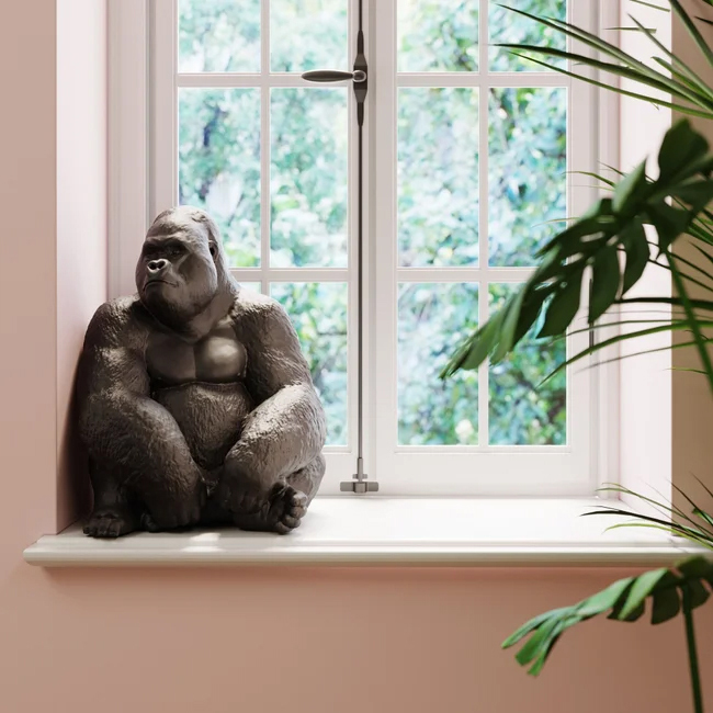 Deko-Figur_Monkey-Gorilla-Side-XL-Schwarz_3