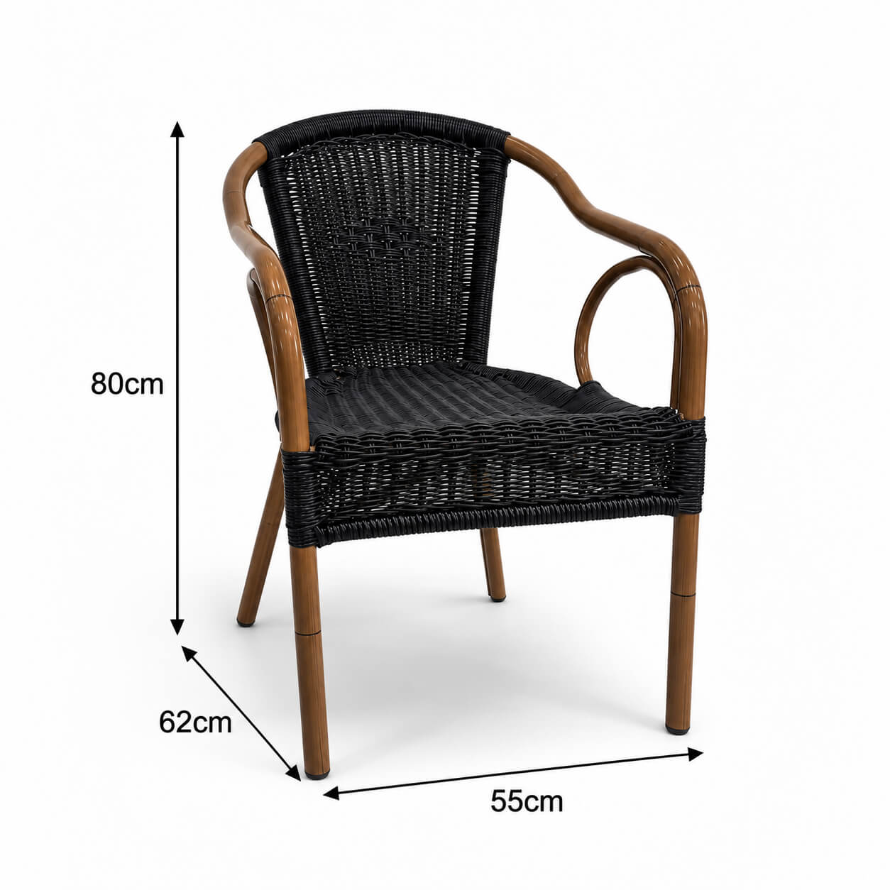 Outdoorstuhl Marona Black Ma?e