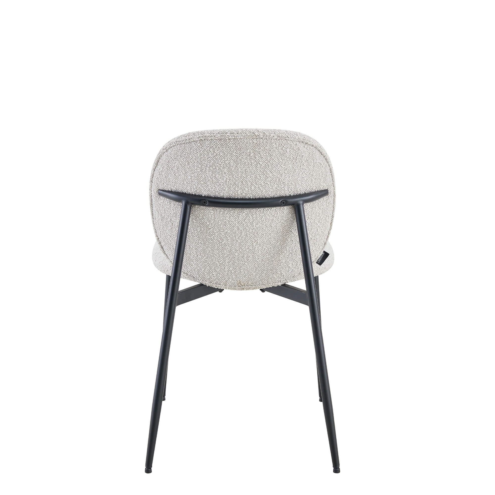 Polsterstuhl für die Gastronomie Nojo-Santa-Cruz 801 Rückansicht mit Metallgestell und gepolsterter Rückenlehne