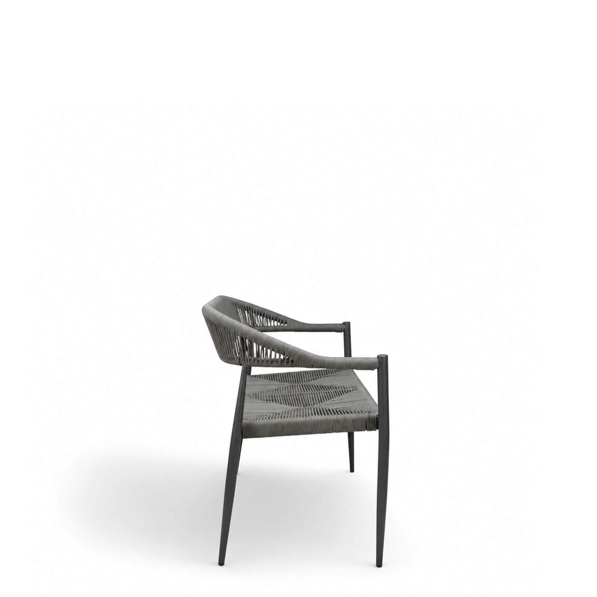 Gastronomiestuehle Outdoorbaenke Spidano X Duo Grey - Seitenansicht